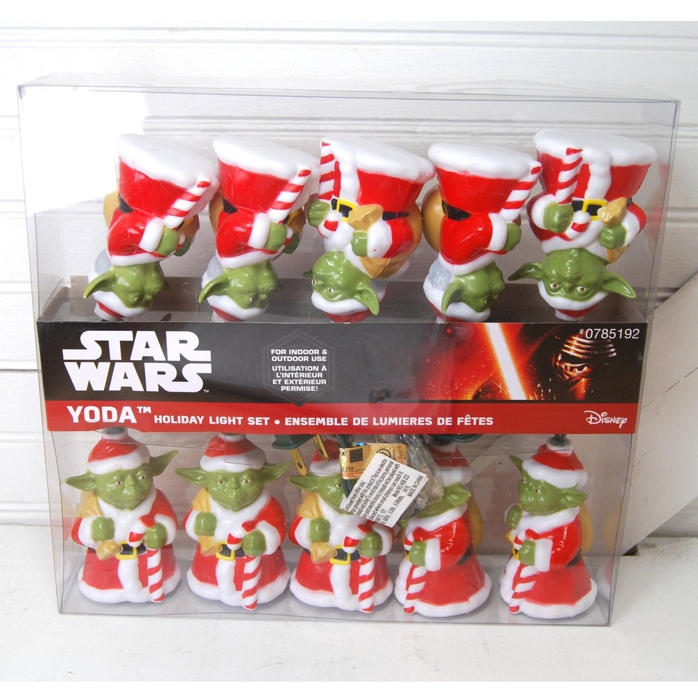 Kurt S. Adler Star Wars‎ Yoda Santa Holiday Light Set Christmas Decor NWT